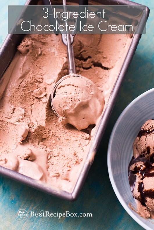 Quick & Creamy 3-Ingredient No-Churn Dark Chocolate Ice Cream